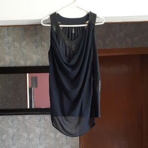 Lane Bryant Size 14/16 Black Sleeveless Blouse V207